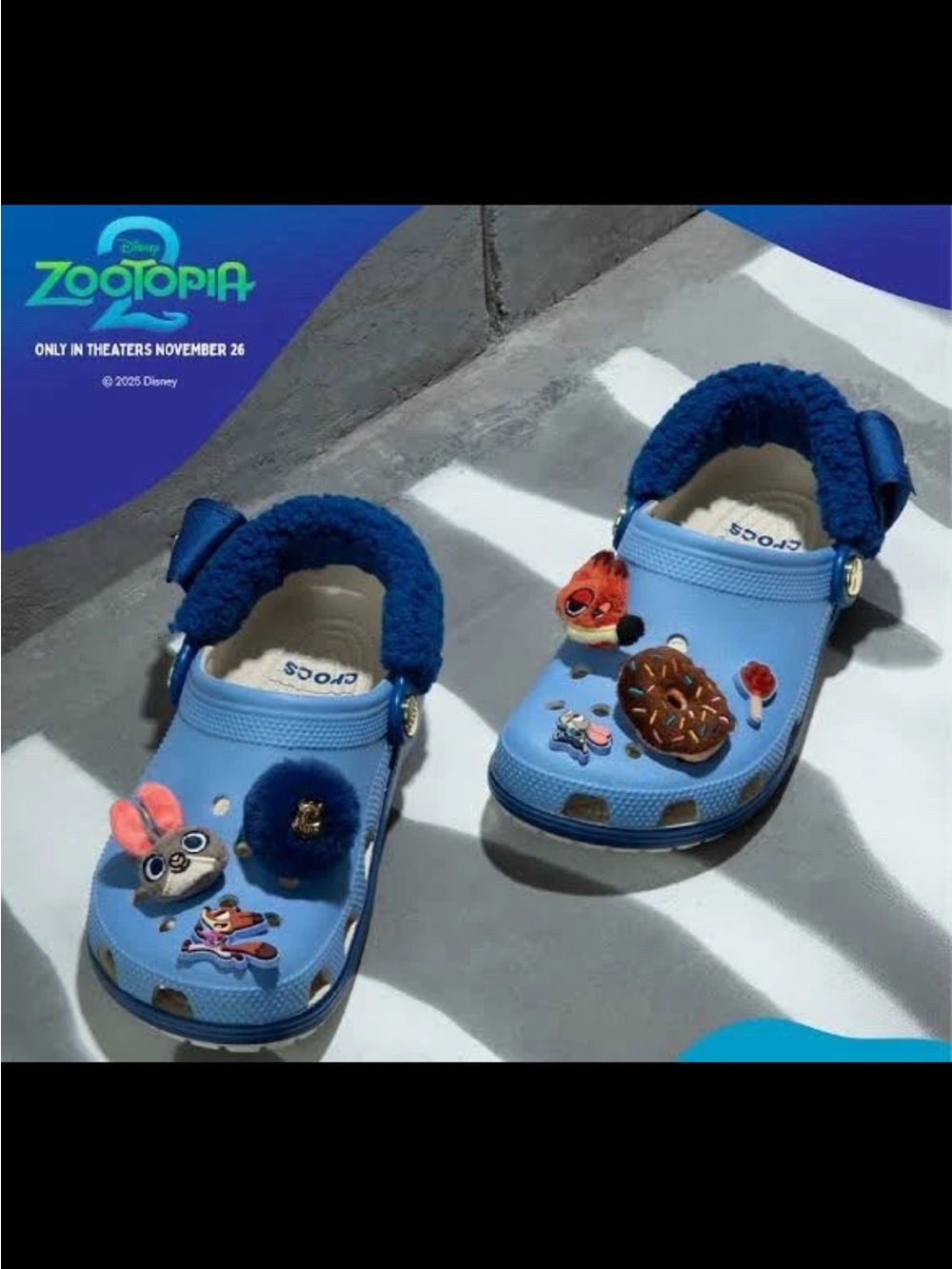 Crocs Zootopia Light Blue Clog with Character Jibbitz - Picture 3 of 4